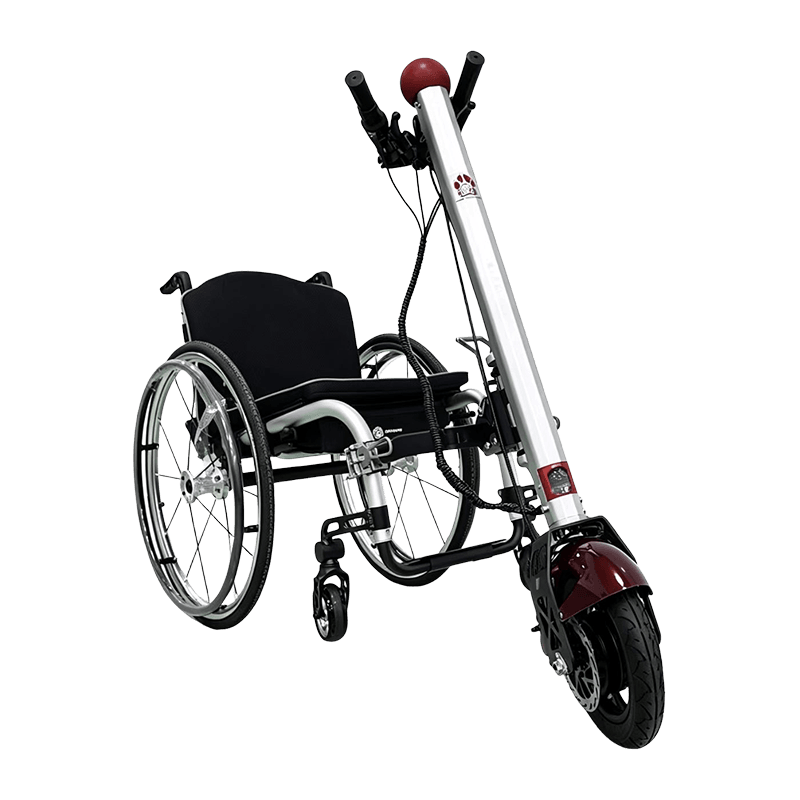 Electric Handcycle Wheelchair Attachment, Front-Mounted Powered Mobility Assist Device for Manual Wheelchairs Electric Handcycle Wheelchair Attachment, Front-Mounted Powered Mobility Assist Device for Manual Wheelchairs