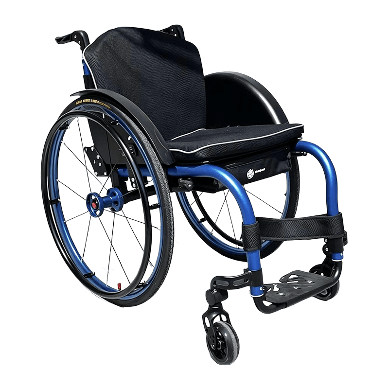 Aluminum Alloy Manual Wheelchair, Lightweight Self-Propelled Wheelchair with Adjustable Footrests Aluminum Alloy Manual Wheelchair, Lightweight Self-Propelled Wheelchair with Adjustable Footrests